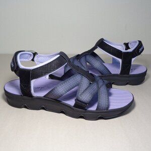 JSport by Jambu Size 6 M KAIA Black / Purple Geometric Sandals New Women's Shoes